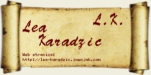 Lea Karadžić vizit kartica